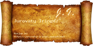 Jurovaty Iringó névjegykártya